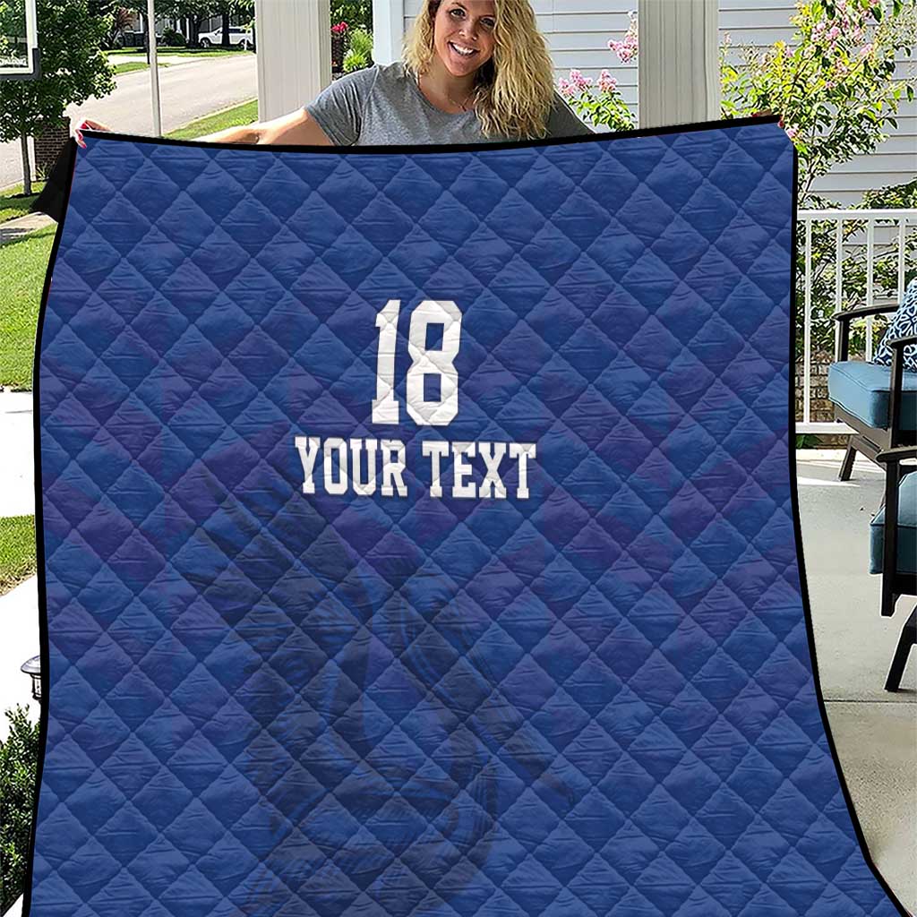 Custom Sint Maarten Football Blue Version Quilt Go Champion