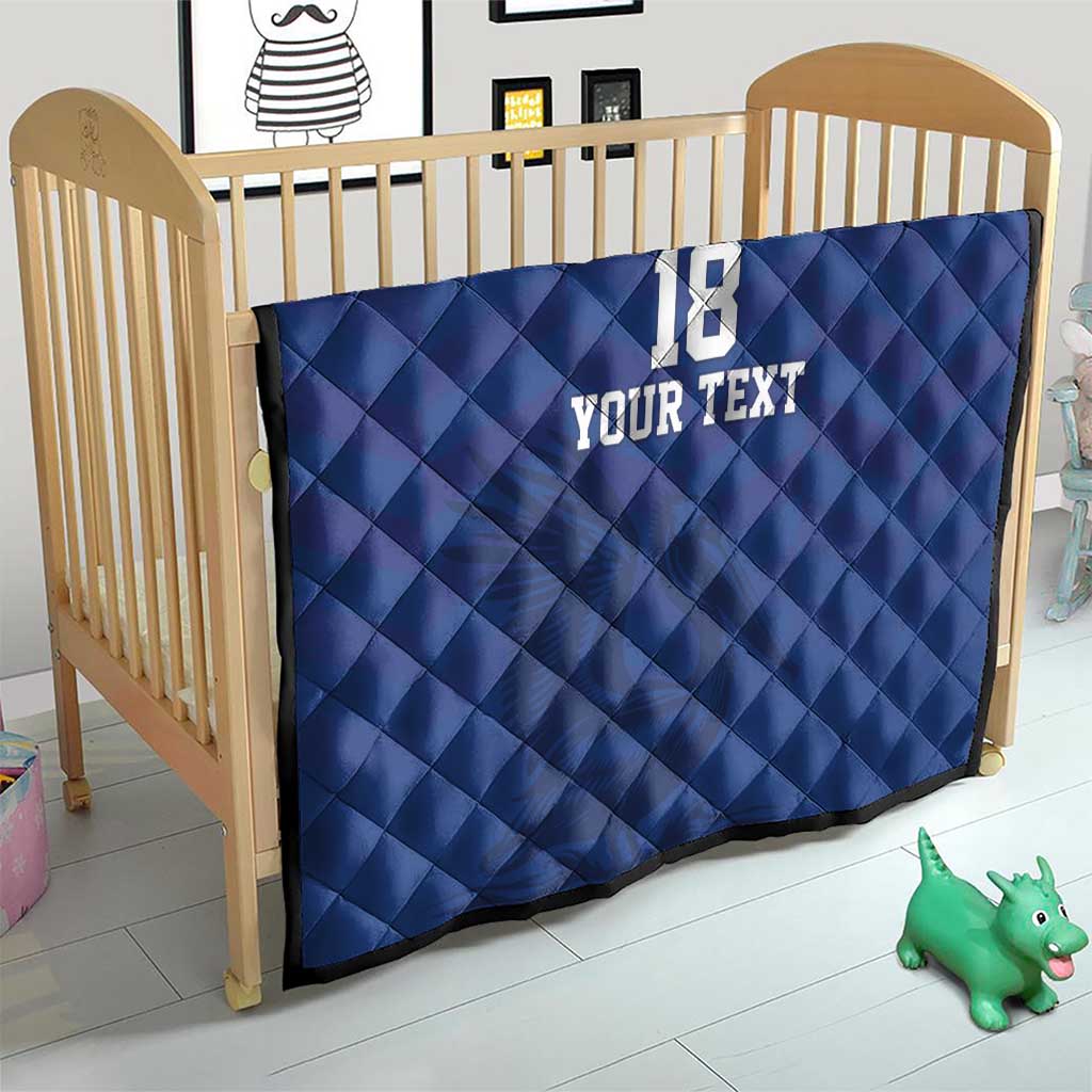 Custom Sint Maarten Football Blue Version Quilt Go Champion