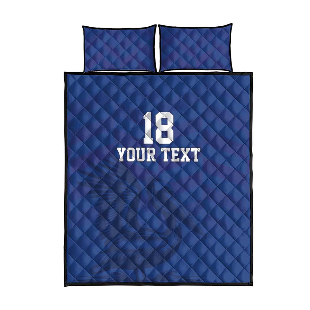 Custom Sint Maarten Football Blue Version Quilt Bed Set Go Champion