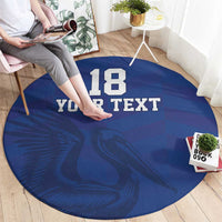 Custom Sint Maarten Football Blue Version Round Carpet Go Champion