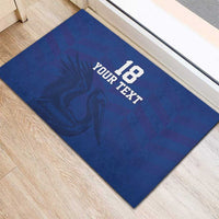 Custom Sint Maarten Football Blue Version Rubber Doormat Go Champion