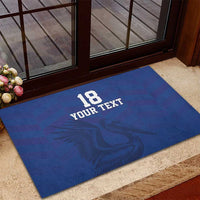 Custom Sint Maarten Football Blue Version Rubber Doormat Go Champion