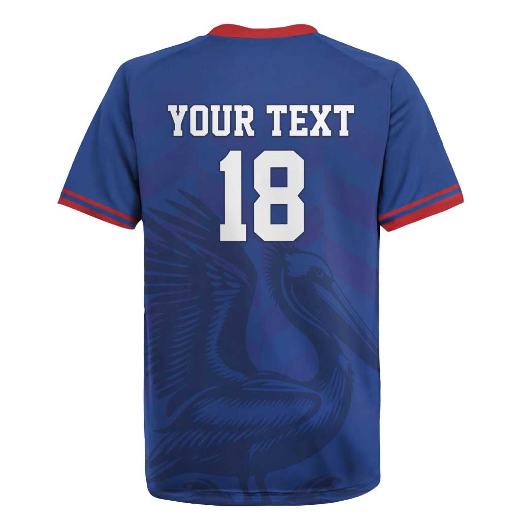 Custom Sint Maarten Football Blue Version Rugby Jersey Go Champion