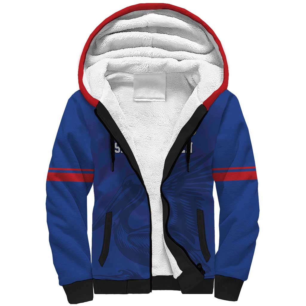 Custom Sint Maarten Football Blue Version Sherpa Hoodie Go Champion