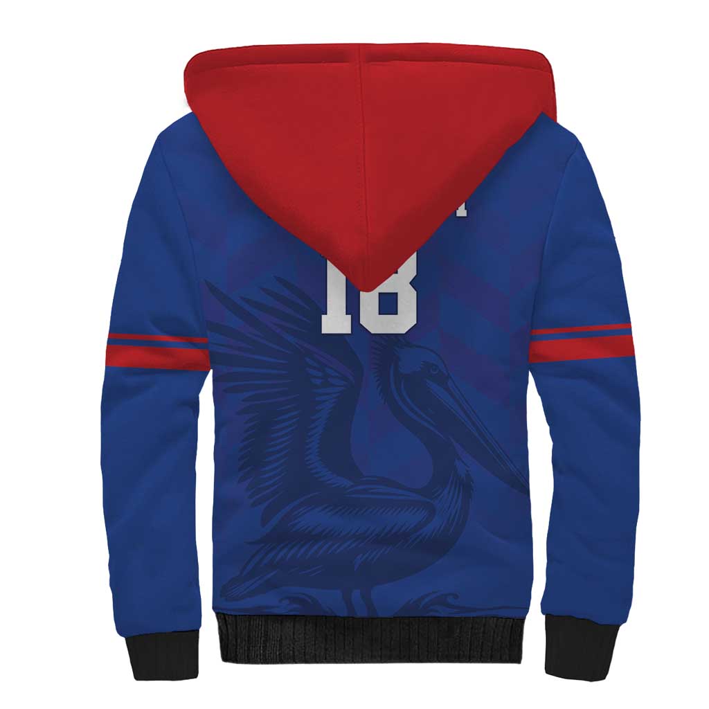 Custom Sint Maarten Football Blue Version Sherpa Hoodie Go Champion