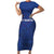 Custom Sint Maarten Football Blue Version Short Sleeve Bodycon Dress Go Champion