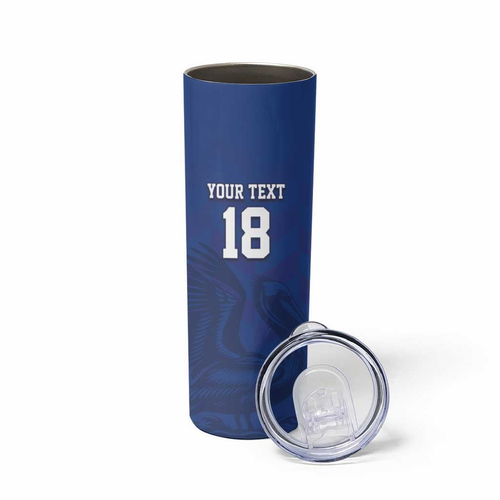 Custom Sint Maarten Football Blue Version Skinny Tumbler Go Champion