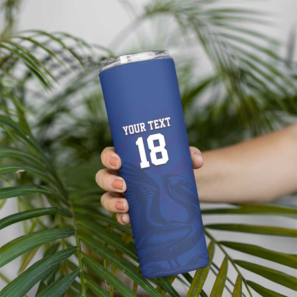 Custom Sint Maarten Football Blue Version Skinny Tumbler Go Champion