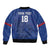 Custom Sint Maarten Football Blue Version Sleeve Zip Bomber Jacket Go Champion