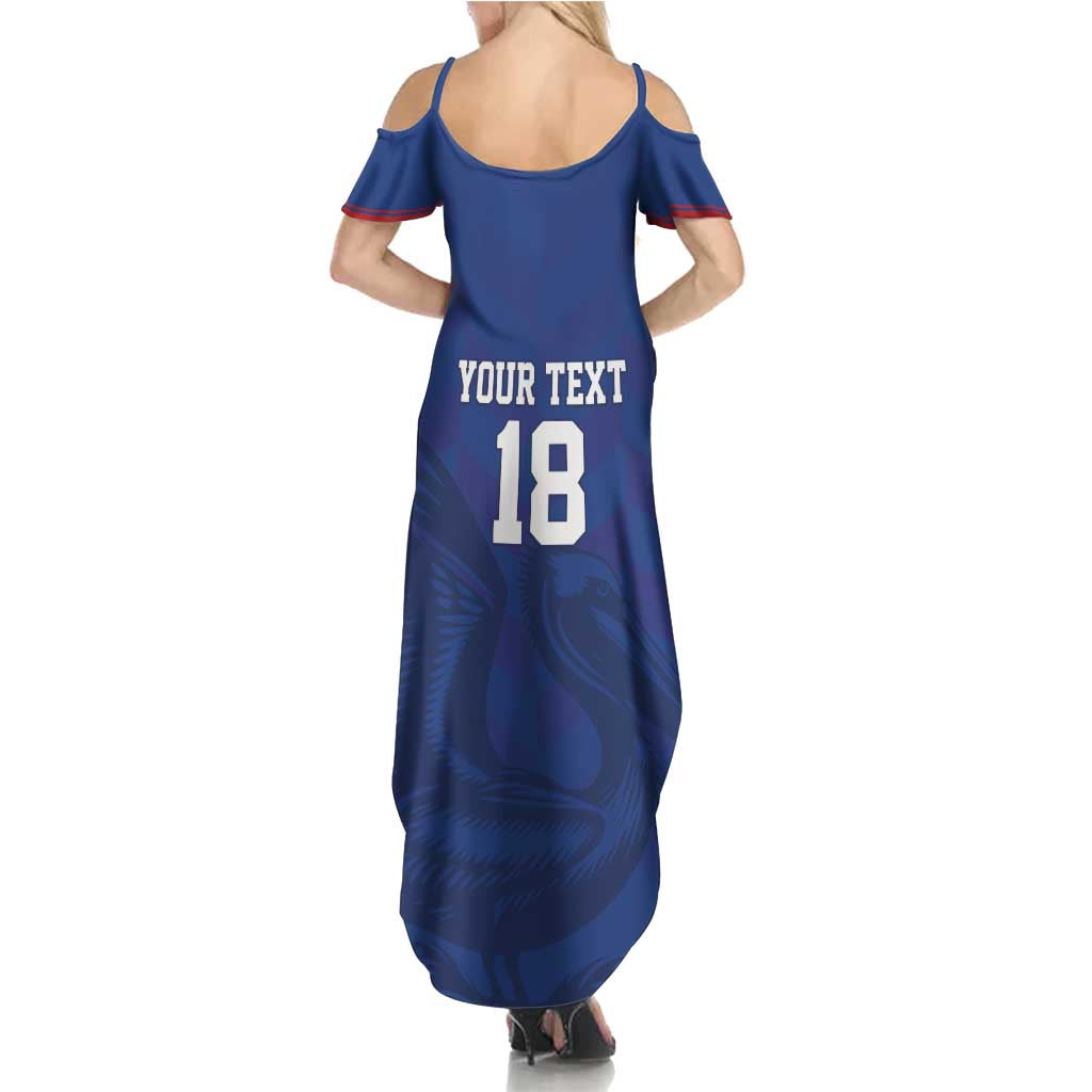Custom Sint Maarten Football Blue Version Summer Maxi Dress Go Champion
