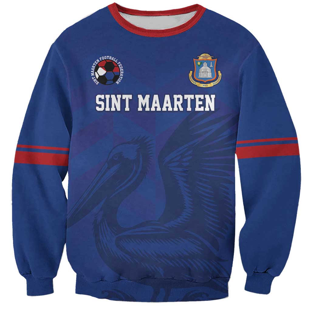Custom Sint Maarten Football Blue Version Sweatshirt Go Champion