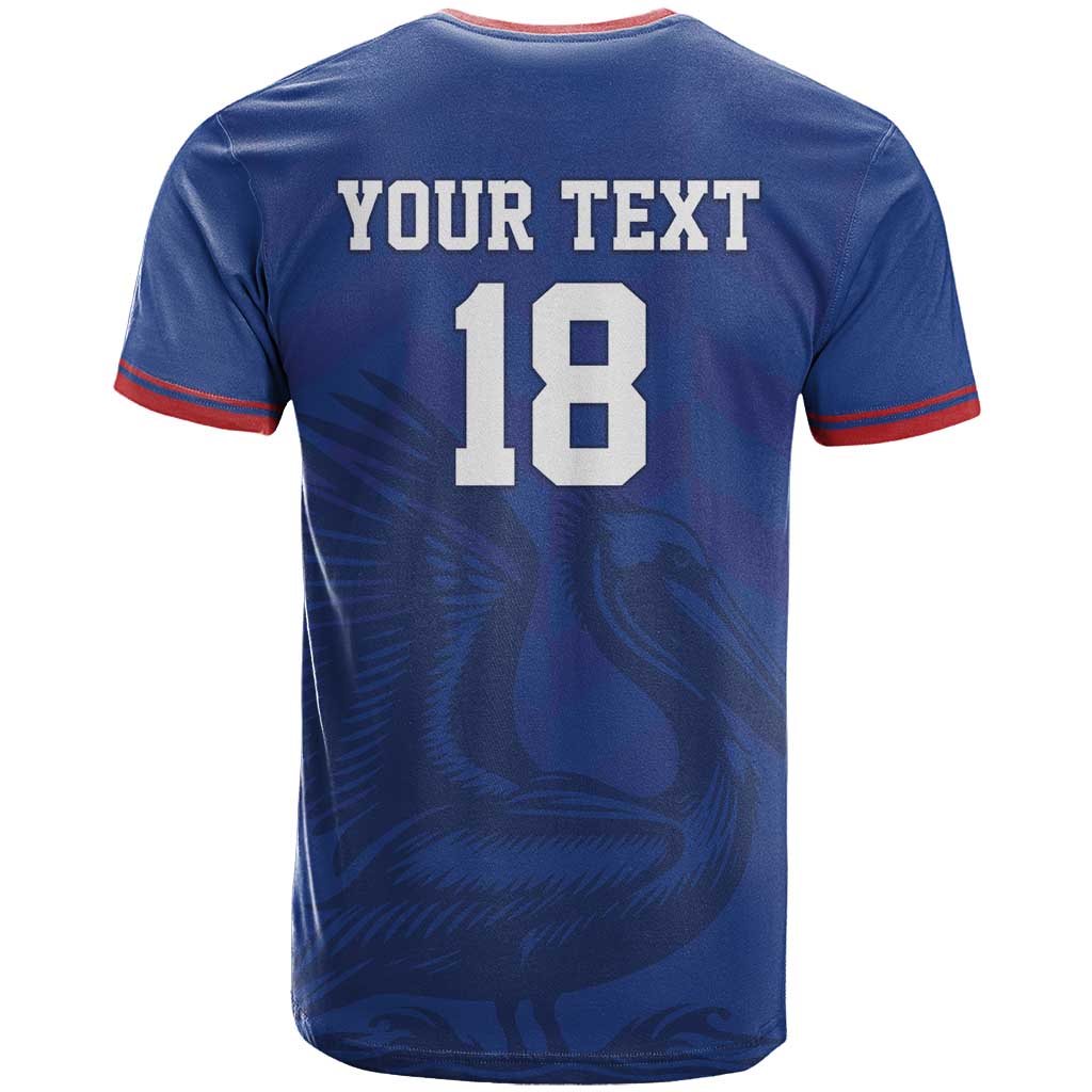 Custom Sint Maarten Football Blue Version T Shirt Go Champion