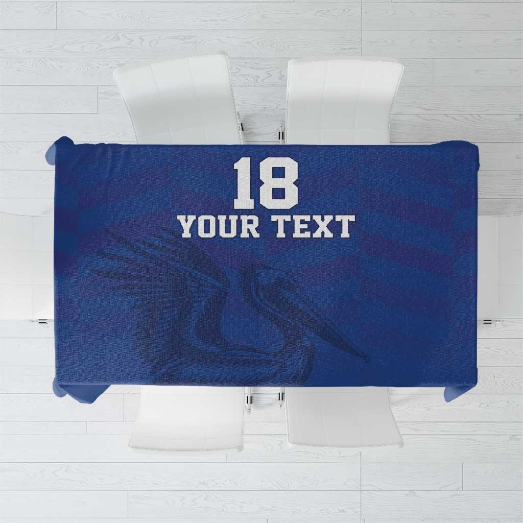 Custom Sint Maarten Football Blue Version Tablecloth Go Champion