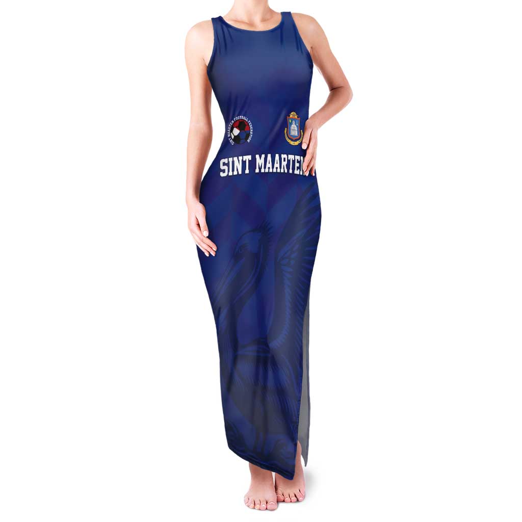 Custom Sint Maarten Football Blue Version Tank Maxi Dress Go Champion