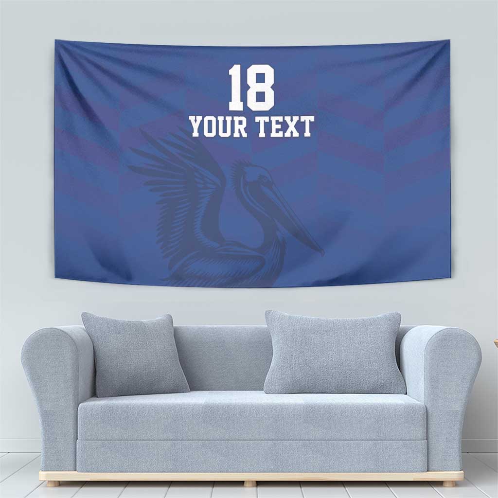 Custom Sint Maarten Football Blue Version Tapestry Go Champion