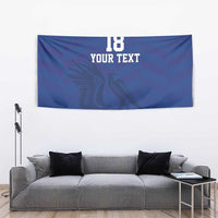Custom Sint Maarten Football Blue Version Tapestry Go Champion