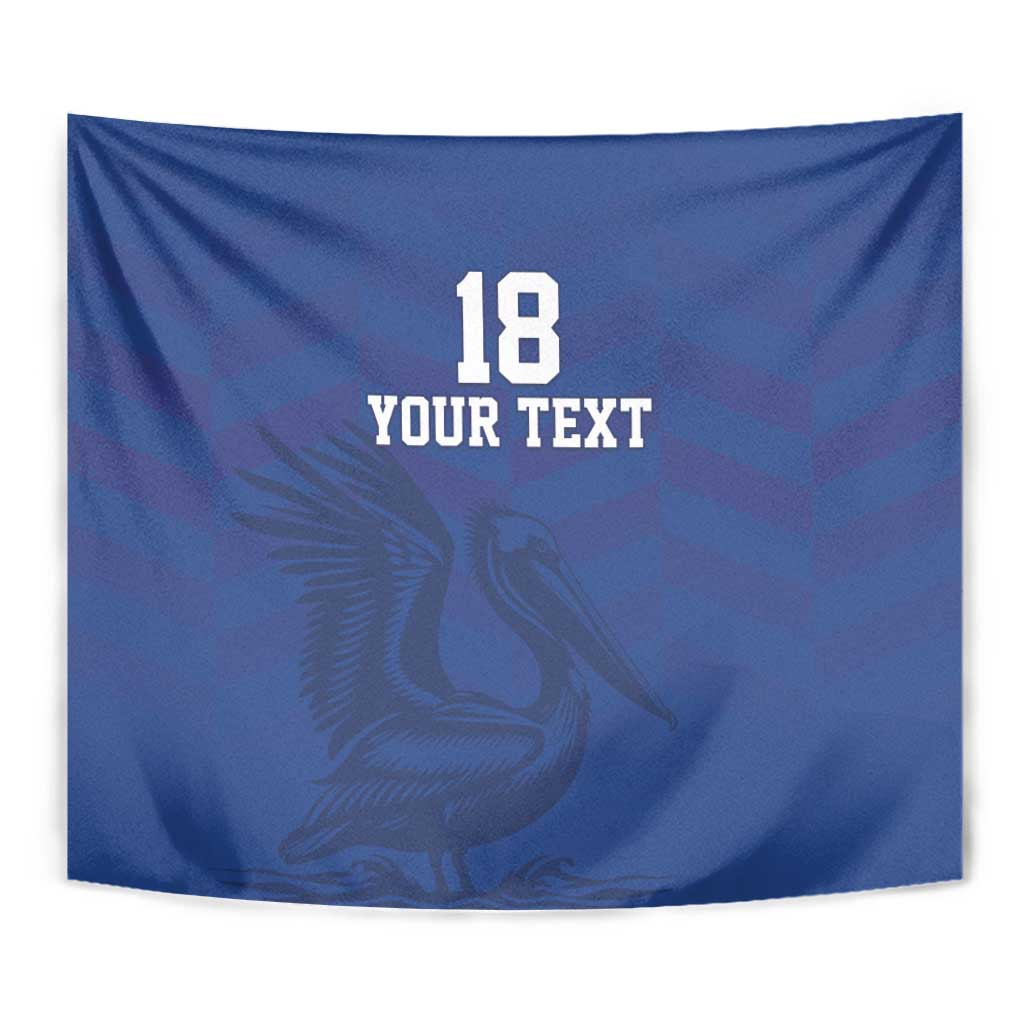 Custom Sint Maarten Football Blue Version Tapestry Go Champion