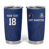 Custom Sint Maarten Football Blue Version Tumbler Cup Go Champion