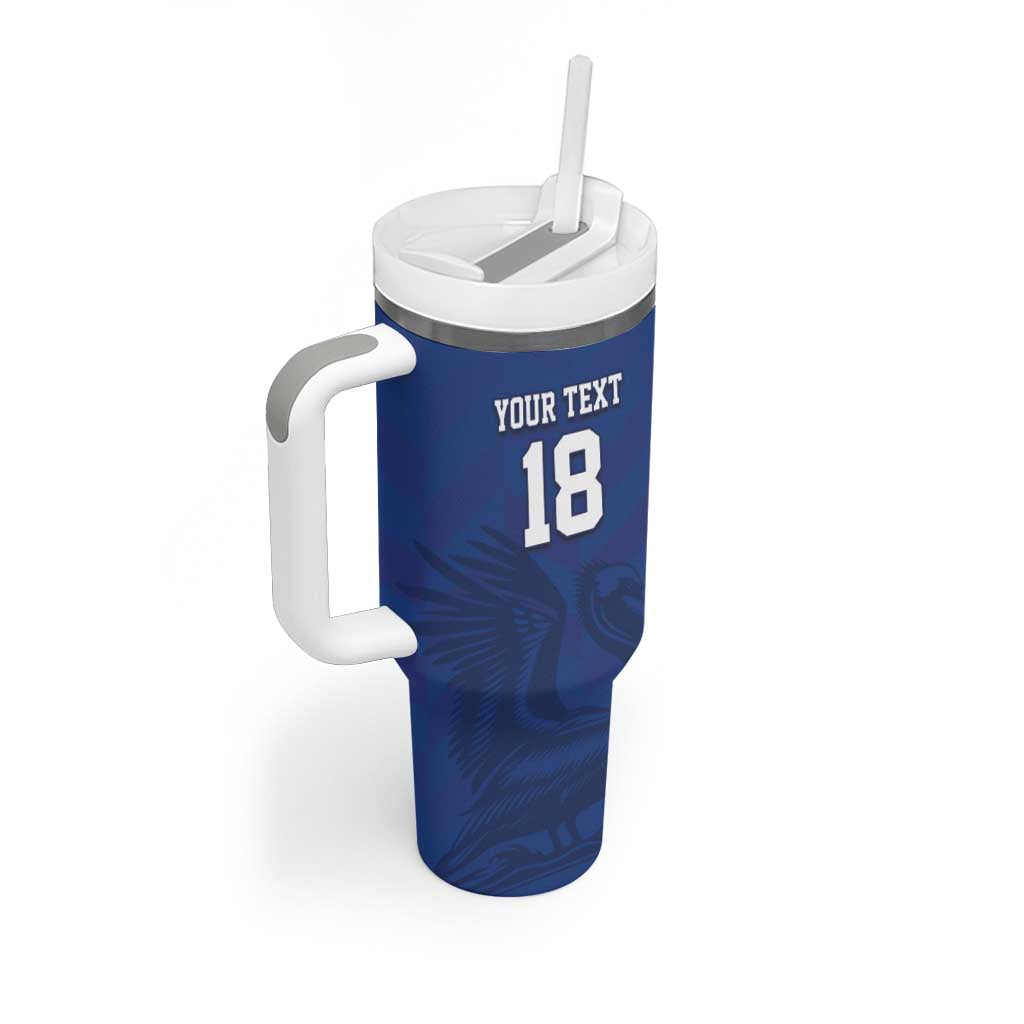 Custom Sint Maarten Football Blue Version Tumbler With Handle Go Champion