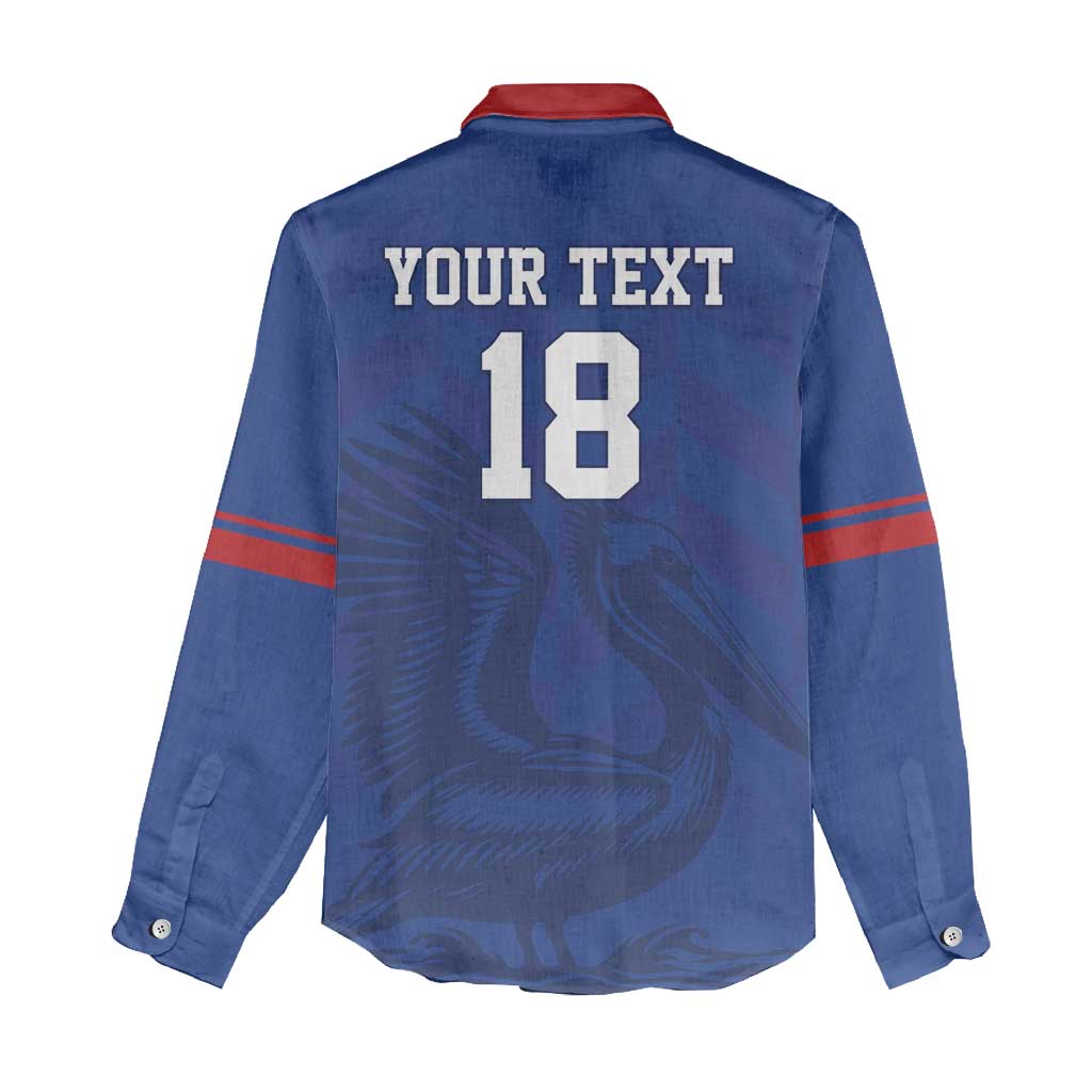 Custom Sint Maarten Football Blue Version Women Casual Shirt Go Champion