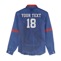 Custom Sint Maarten Football Blue Version Women Casual Shirt Go Champion