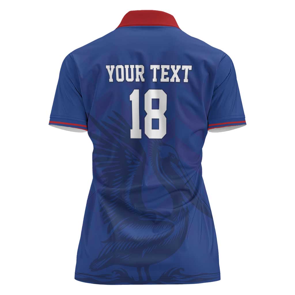 Custom Sint Maarten Football Blue Version Women Polo Shirt Go Champion