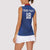 Custom Sint Maarten Football Blue Version Women Sleeveless Polo Shirt Go Champion