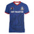 Custom Sint Maarten Football Blue Version Women V-Neck T-Shirt Go Champion