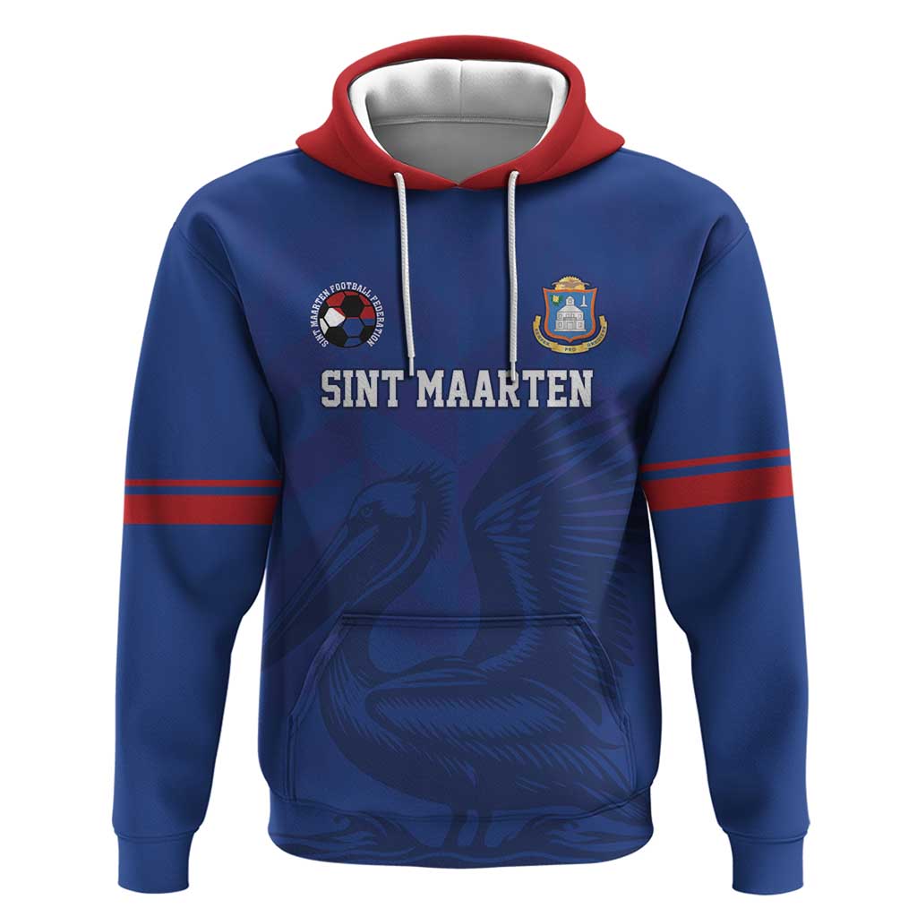 Custom Sint Maarten Football Blue Version Zip Hoodie Go Champion