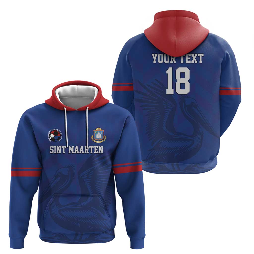 Custom Sint Maarten Football Blue Version Zip Hoodie Go Champion