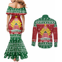 Nakatomi Christmas Party 1988 Couples Matching Mermaid Dress and Long Sleeve Button Shirt Christmas Funny - Wonder Print Shop