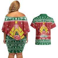 Nakatomi Christmas Party 1988 Couples Matching Off Shoulder Short Dress and Hawaiian Shirt Christmas Funny - Wonder Print Shop