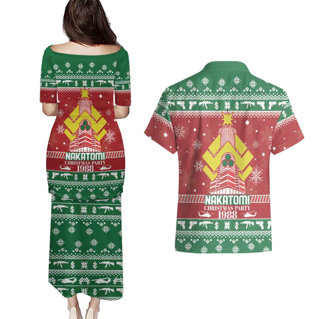 Nakatomi Christmas Party 1988 Couples Matching Puletasi and Hawaiian Shirt Christmas Funny - Wonder Print Shop