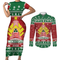 Nakatomi Christmas Party 1988 Couples Matching Short Sleeve Bodycon Dress and Long Sleeve Button Shirt Christmas Funny - Wonder Print Shop