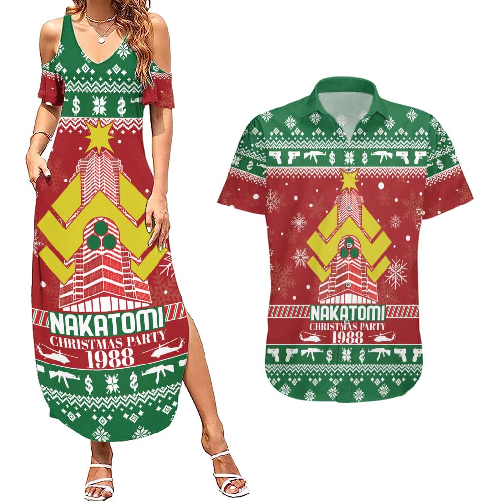 Nakatomi Christmas Party 1988 Couples Matching Summer Maxi Dress and Hawaiian Shirt Christmas Funny - Wonder Print Shop