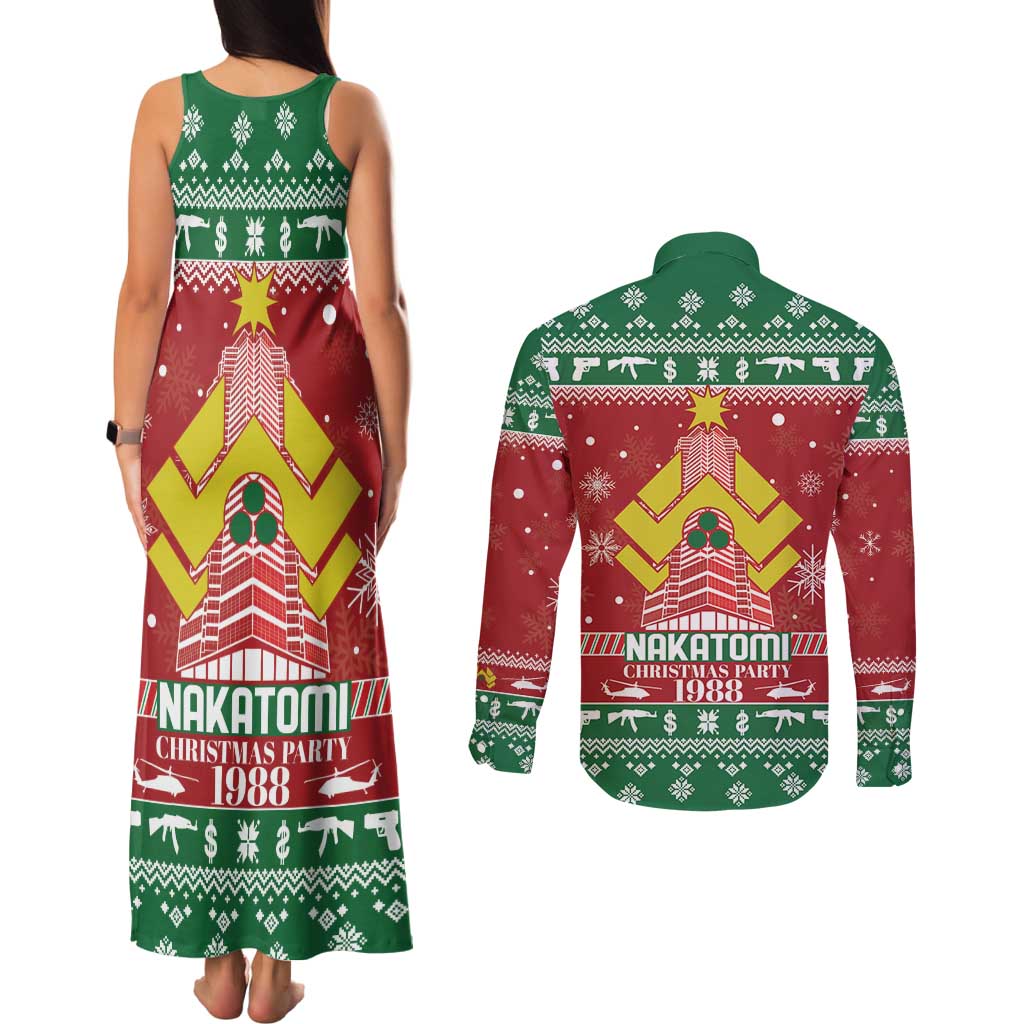 Nakatomi Christmas Party 1988 Couples Matching Tank Maxi Dress and Long Sleeve Button Shirt Christmas Funny - Wonder Print Shop