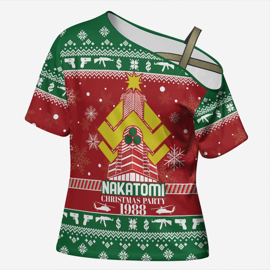 Nakatomi Christmas Party 1988 Cross Shoulder Shirt Christmas Funny - Wonder Print Shop