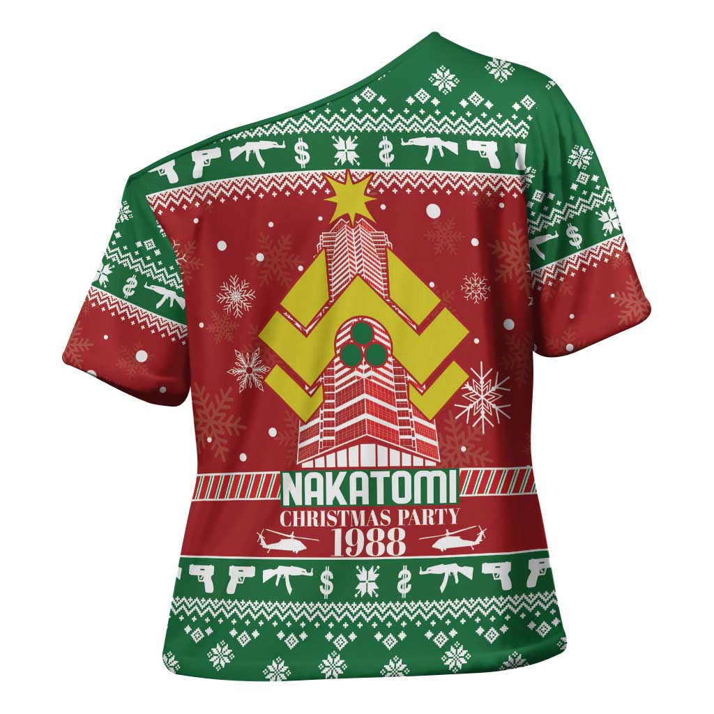 Nakatomi Christmas Party 1988 Cross Shoulder Shirt Christmas Funny - Wonder Print Shop