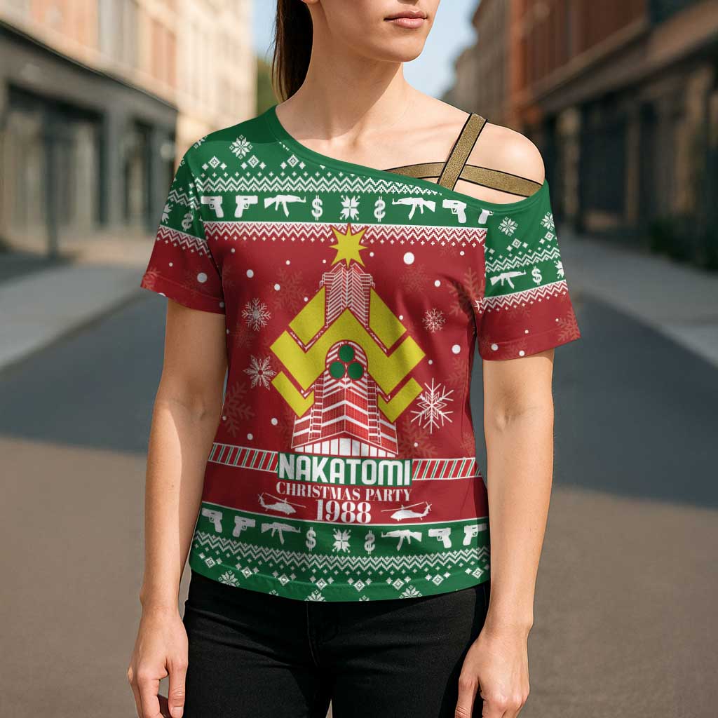 Nakatomi Christmas Party 1988 Cross Shoulder Shirt Christmas Funny - Wonder Print Shop