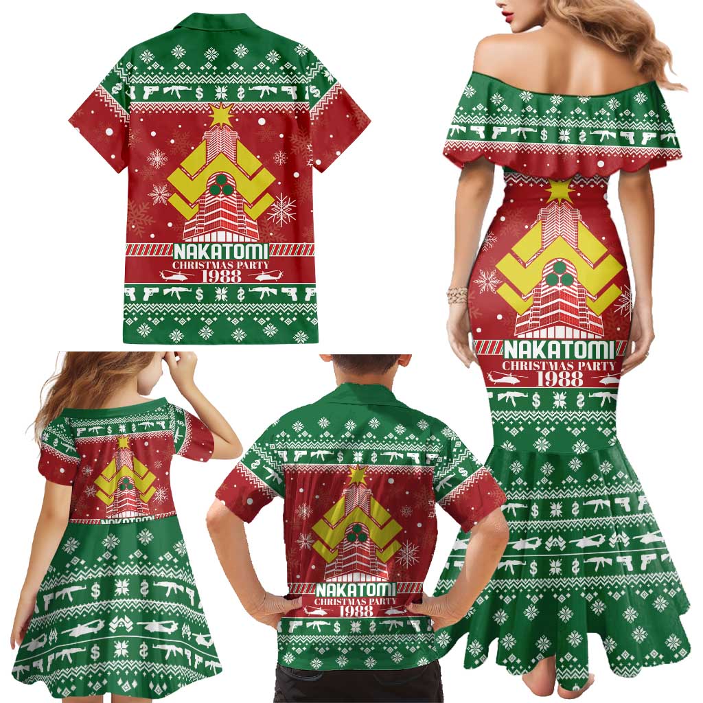 Nakatomi Christmas Party 1988 Family Matching Mermaid Dress and Hawaiian Shirt Christmas Funny - Wonder Print Shop