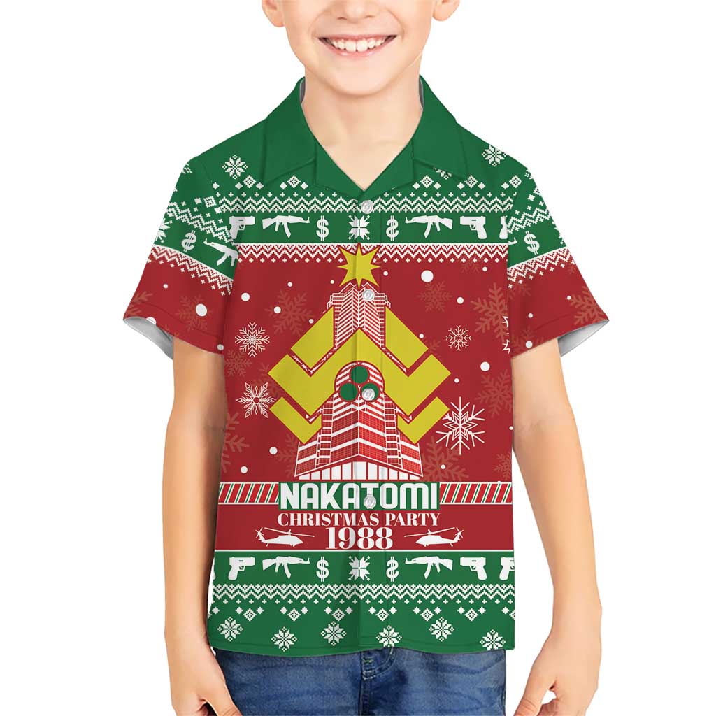 Nakatomi Christmas Party 1988 Family Matching Off Shoulder Maxi Dress and Hawaiian Shirt Christmas Funny - Wonder Print Shop