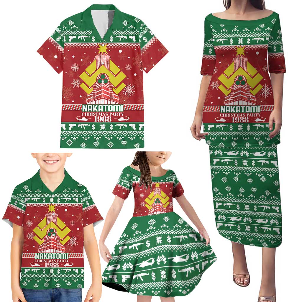 Nakatomi Christmas Party 1988 Family Matching Puletasi and Hawaiian Shirt Christmas Funny - Wonder Print Shop