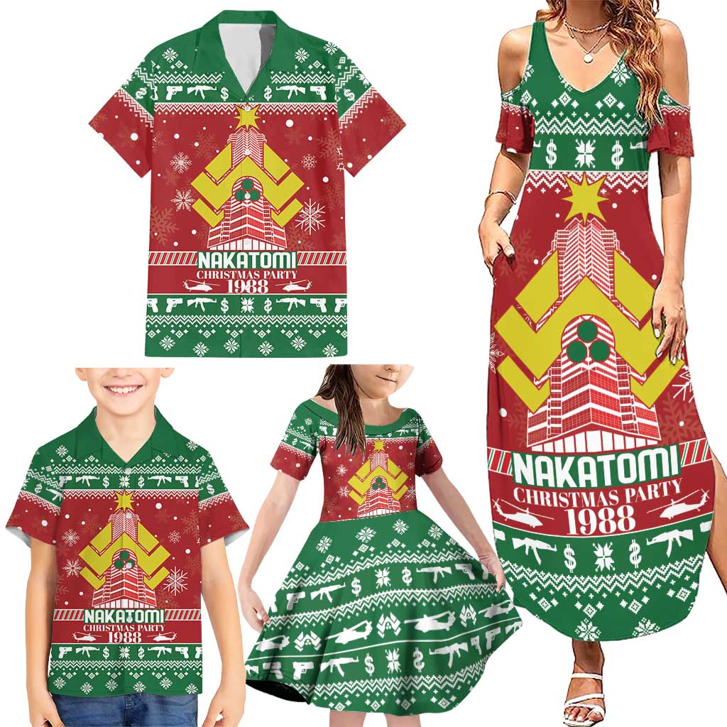 Nakatomi Christmas Party 1988 Family Matching Summer Maxi Dress and Hawaiian Shirt Christmas Funny - Wonder Print Shop