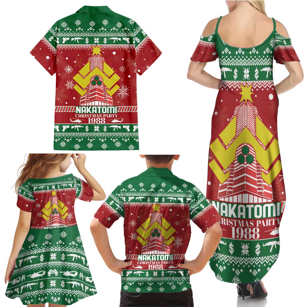 Nakatomi Christmas Party 1988 Family Matching Summer Maxi Dress and Hawaiian Shirt Christmas Funny - Wonder Print Shop