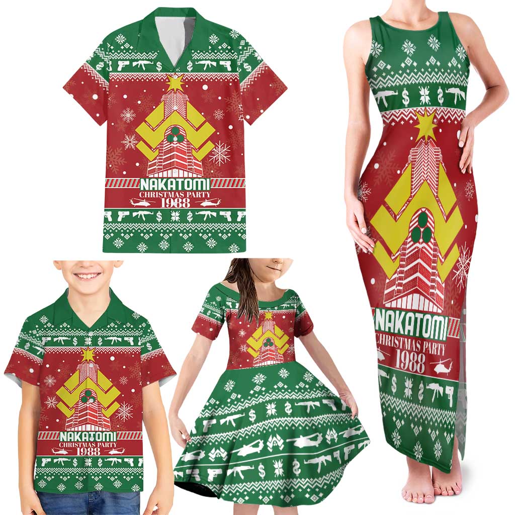 Nakatomi Christmas Party 1988 Family Matching Tank Maxi Dress and Hawaiian Shirt Christmas Funny - Wonder Print Shop