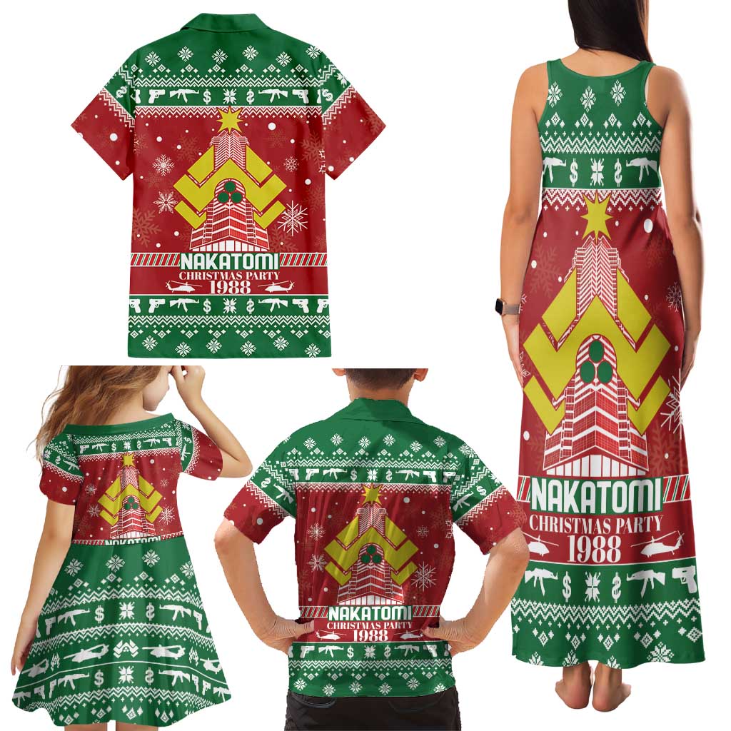 Nakatomi Christmas Party 1988 Family Matching Tank Maxi Dress and Hawaiian Shirt Christmas Funny - Wonder Print Shop