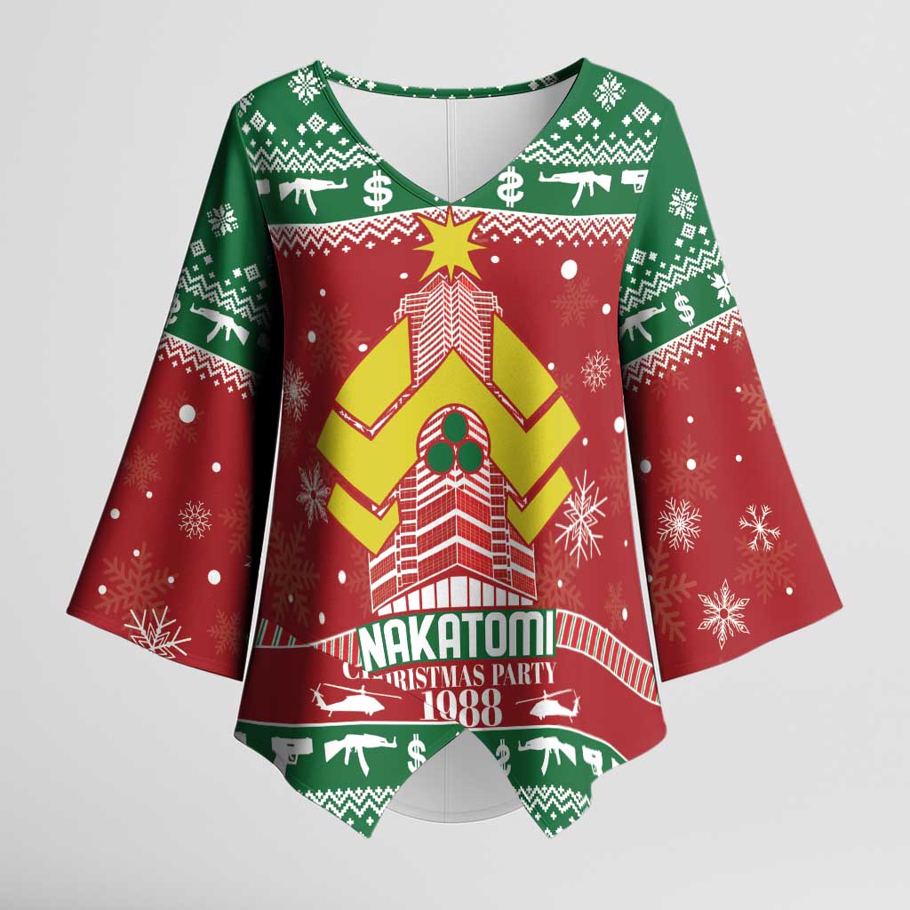 Nakatomi Christmas Party 1988 Kimono Sleeve Blouse Christmas Funny - Wonder Print Shop