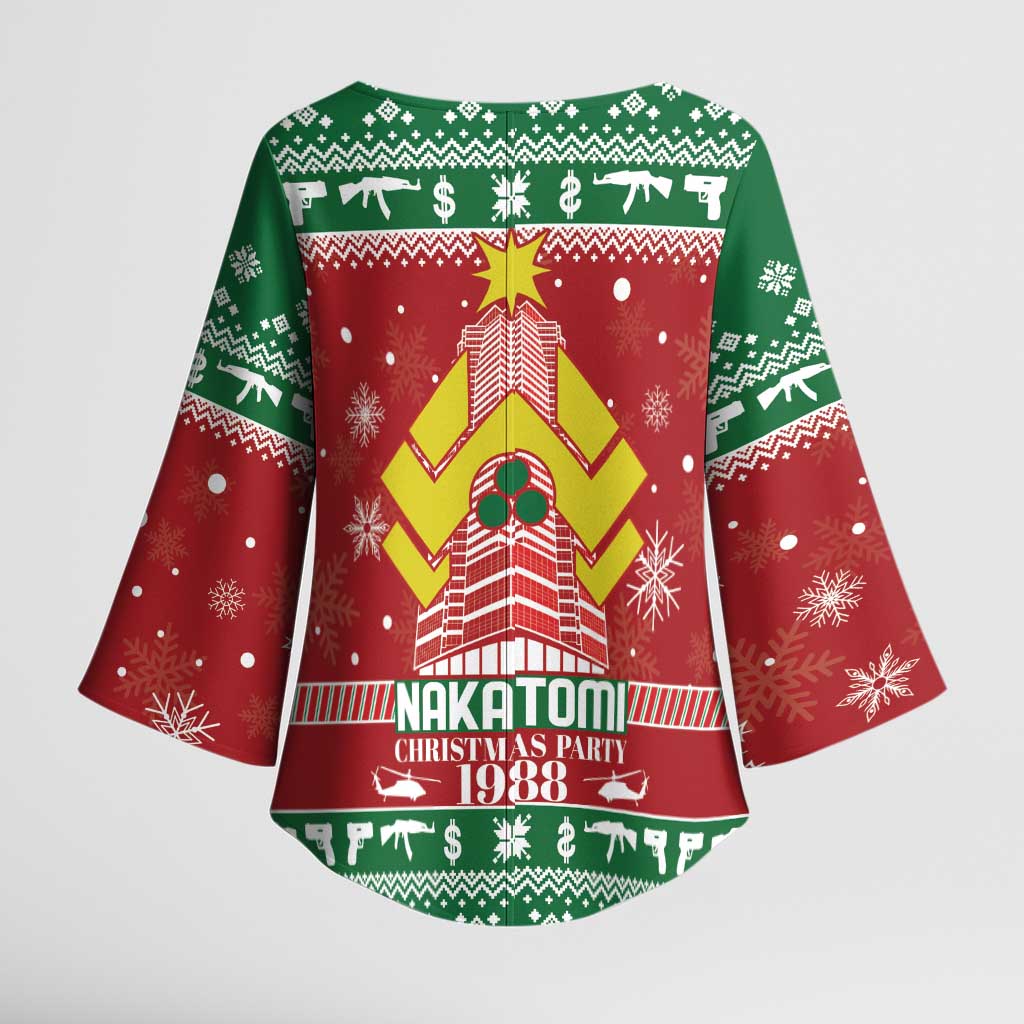 Nakatomi Christmas Party 1988 Kimono Sleeve Blouse Christmas Funny - Wonder Print Shop