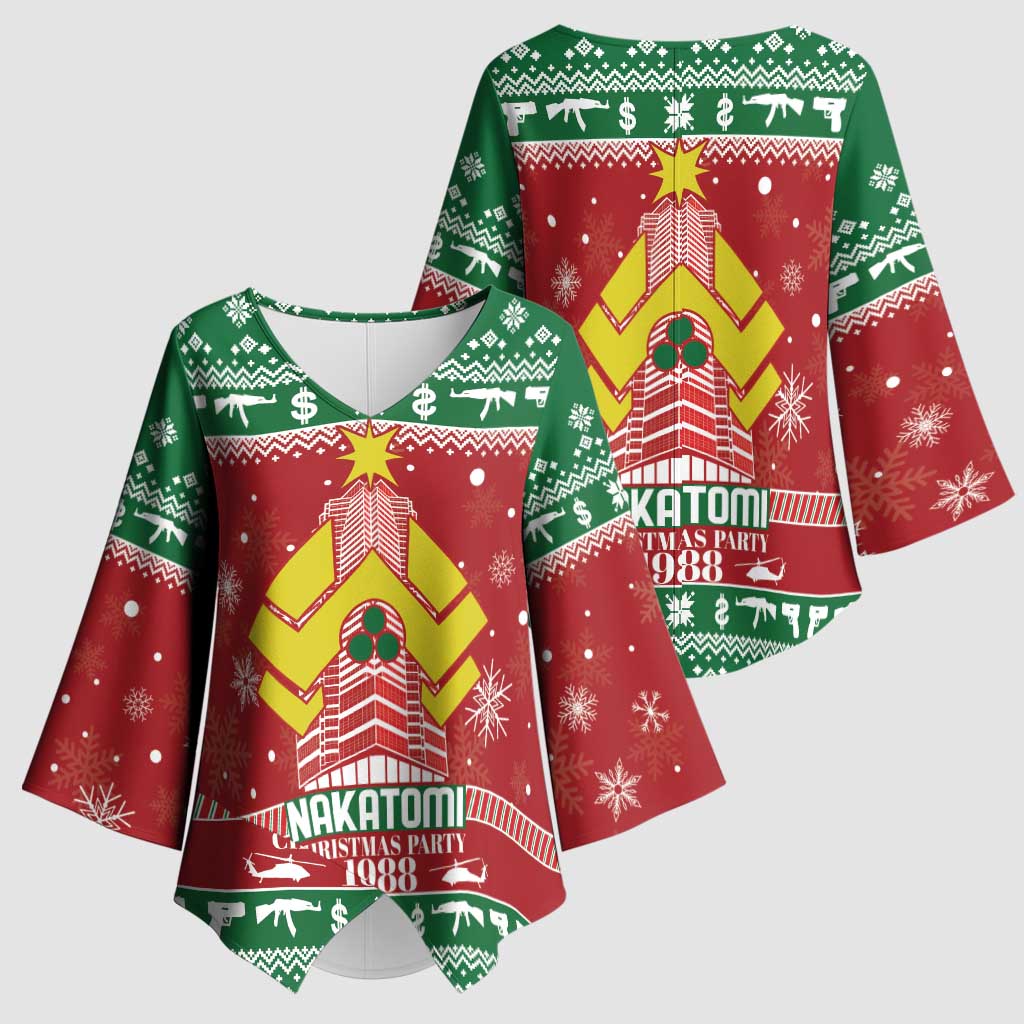 Nakatomi Christmas Party 1988 Kimono Sleeve Blouse Christmas Funny - Wonder Print Shop