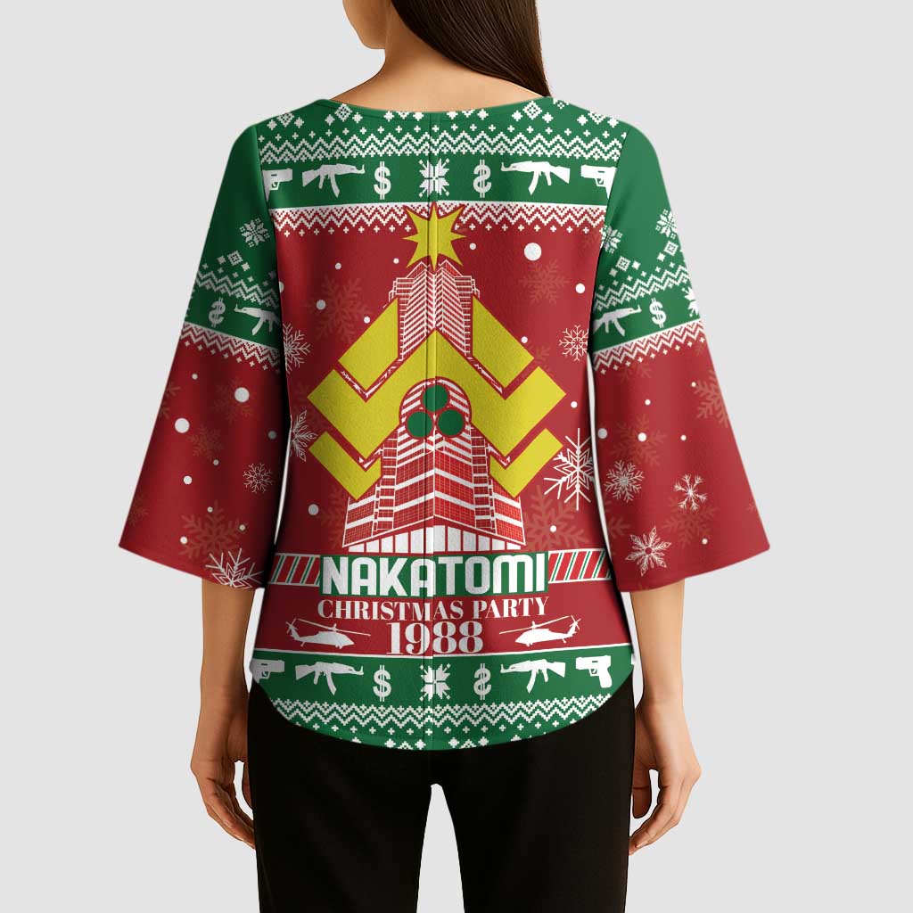Nakatomi Christmas Party 1988 Kimono Sleeve Blouse Christmas Funny - Wonder Print Shop